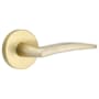 Emtek Poseidon Reversible Non-Turning Two-Sided Dummy Door Lever Set from the Brass Modern Collection Satin Brass