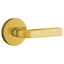 Emtek Sion Reversible Non-Turning Two-Sided Dummy Door Lever Set from the Brass Modern Collection Satin Brass