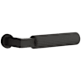Emtek Straight Knurled Non-Turning Two-Sided Dummy Door Lever Set from the SELECT Brass Collection Flat Black