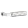Emtek Straight Knurled Non-Turning Two-Sided Dummy Door Lever Set from the SELECT Brass Collection Polished Chrome
