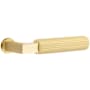 Emtek Straight Knurled Non-Turning Two-Sided Dummy Door Lever Set from the SELECT Brass Collection Satin Brass
