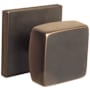 Emtek Modern Square Reversible Non-Turning Two-Sided Dummy Door Knob Set from the Brass Modern Collection Oil Rubbed Bronze