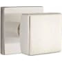 Emtek Modern Square Reversible Non-Turning Two-Sided Dummy Door Knob Set from the Brass Modern Collection Satin Nickel