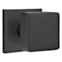 Emtek Modern Square Reversible Non-Turning Two-Sided Dummy Door Knob Set from the Brass Modern Collection Flat Black