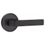 Emtek Dumont Right Handed Passage Door Lever Set with Disk Rose from the Brass Modern Collection Flat Black