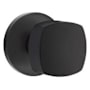 Emtek Freestone Passage Door Knob Set with Disk Rose from the Urban Modern Collection Flat Black