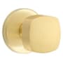 Emtek Freestone Passage Door Knob Set with Disk Rose from the Urban Modern Collection Satin Brass