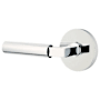 Emtek Hercules Left Handed Passage Door Lever Set with Disk Rose from the Brass Modern Collection Polished Chrome