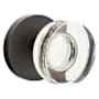 Emtek Modern Disc Passage Door Knob Set with Disk Rose from the Brass Modern Crystal Collection Oil Rubbed Bronze