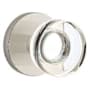 Emtek Modern Disc Passage Door Knob Set with Disk Rose from the Brass Modern Crystal Collection Satin Nickel