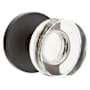 Emtek Modern Disc Passage Door Knob Set with Disk Rose from the Brass Modern Crystal Collection Flat Black