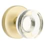 Emtek Modern Disc Passage Door Knob Set with Disk Rose from the Brass Modern Crystal Collection Satin Brass