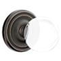 Emtek Bristol Crystal Passage Door Knobset with Brass Rosette Oil Rubbed Bronze