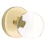 Emtek Bristol Crystal Passage Door Knobset with Brass Rosette Satin Brass
