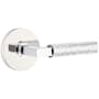 Emtek Hammered Passage Door Lever Set from the SELECT Brass Collection Polished Chrome