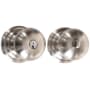 Emtek Providence Single Cylinder Keyed Entry Door Knob Set from the American Classic Collection Satin Nickel