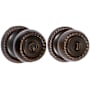 Emtek Rope Knob Single Cylinder Keyed Entry Designer Brass Knobset Oil Rubbed Bronze