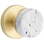 Emtek Terrazzo Passage Door Knob Set from the SELECT Collection Satin Brass