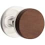 Emtek Dark Walnut Passage Door Knob Set from the SELECT Collection Polished Nickel