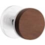 Emtek Dark Walnut Passage Door Knob Set from the SELECT Collection Polished Chrome