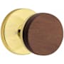 Emtek Dark Walnut Passage Door Knob Set from the SELECT Collection Unlacquered Brass