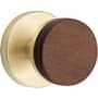 Emtek Dark Walnut Passage Door Knob Set from the SELECT Collection Satin Brass