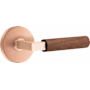 Emtek Dark Walnut Passage Door Lever Set from the SELECT Collection Satin Rose Gold
