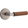 Emtek Dark Walnut Passage Door Lever Set from the SELECT Collection Pewter