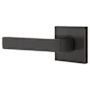 Emtek Dumont Left Handed Passage Door Lever Set with Square Rose from the Brass Modern Collection Oil Rubbed Bronze