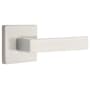 Emtek Dumont Right Handed Passage Door Lever Set with Square Rose from the Brass Modern Collection Satin Nickel