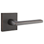 Emtek Helios Right Handed Passage Door Lever Set with Square Rose Oil Rubbed Bronze
