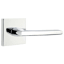 Emtek Helios Right Handed Passage Door Lever Set with Square Rose Polished Chrome