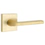 Emtek Helios Right Handed Passage Door Lever Set with Square Rose Satin Brass