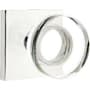 Emtek Modern Disc Passage Door Knob Set with Square Rose from the Brass Modern Crystal Collection Polished Chrome