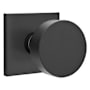 Emtek Round Knobset Passage Door Knob Set with Square Rose Flat Black