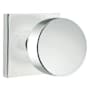 Emtek Round Knobset Passage Door Knob Set with Square Rose Polished Chrome