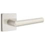 Emtek Stuttgart Right Handed Passage Door Lever Set with Square Rose from the Brass Modern Collection Satin Nickel