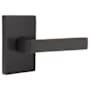 Emtek Dumont Right Handed Passage Door Lever Set with Modern Rectangular Rose from the Brass Modern Collection Oil Rubbed Bronze