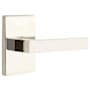 Emtek Dumont Right Handed Passage Door Lever Set with Modern Rectangular Rose from the Brass Modern Collection Polished Nickel