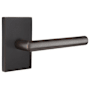 Emtek Stuttgart Right Handed Passage Door Lever Set with Modern Rectangular Rose from the Brass Modern Collection Oil Rubbed Bronze