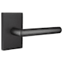 Emtek Stuttgart Right Handed Passage Door Lever Set with Modern Rectangular Rose from the Brass Modern Collection Flat Black