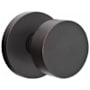Emtek Round Single Cylinder Keyed Entry Door Knob Set with Disk Rose from the Brass Modern Collection Oil Rubbed Bronze