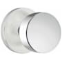 Emtek Round Single Cylinder Keyed Entry Door Knob Set with Disk Rose from the Brass Modern Collection Polished Chrome