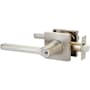 Emtek Helios Left Handed Single Cylinder Keyed Entry Door Lever Set with Square Rose Satin Nickel