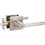 Emtek Helios Right Handed Single Cylinder Keyed Entry Door Lever Set with Square Rose Satin Nickel