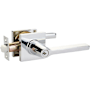 Emtek Helios Right Handed Single Cylinder Keyed Entry Door Lever Set with Square Rose Polished Chrome