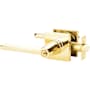 Emtek Helios Left Handed Single Cylinder Keyed Entry Door Lever Set with Square Rose Unlacquered Brass