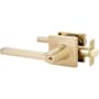 Emtek Helios Left Handed Single Cylinder Keyed Entry Door Lever Set with Square Rose Satin Brass