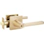 Emtek Helios Right Handed Single Cylinder Keyed Entry Door Lever Set with Square Rose Satin Brass