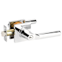 Emtek Hanover Single Cylinder Keyed Entry Lever Set from the Brass Modern Collection Polished Chrome